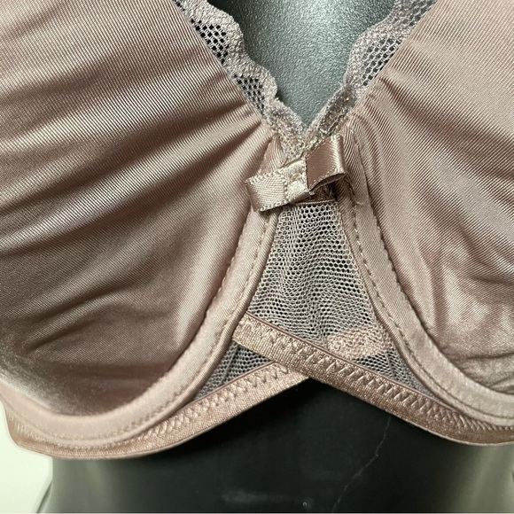 Paramour by Felina 42DDD Peridot Contour Underwire Bra 225073 Mink Lace & Mesh - Picture 4 of 14